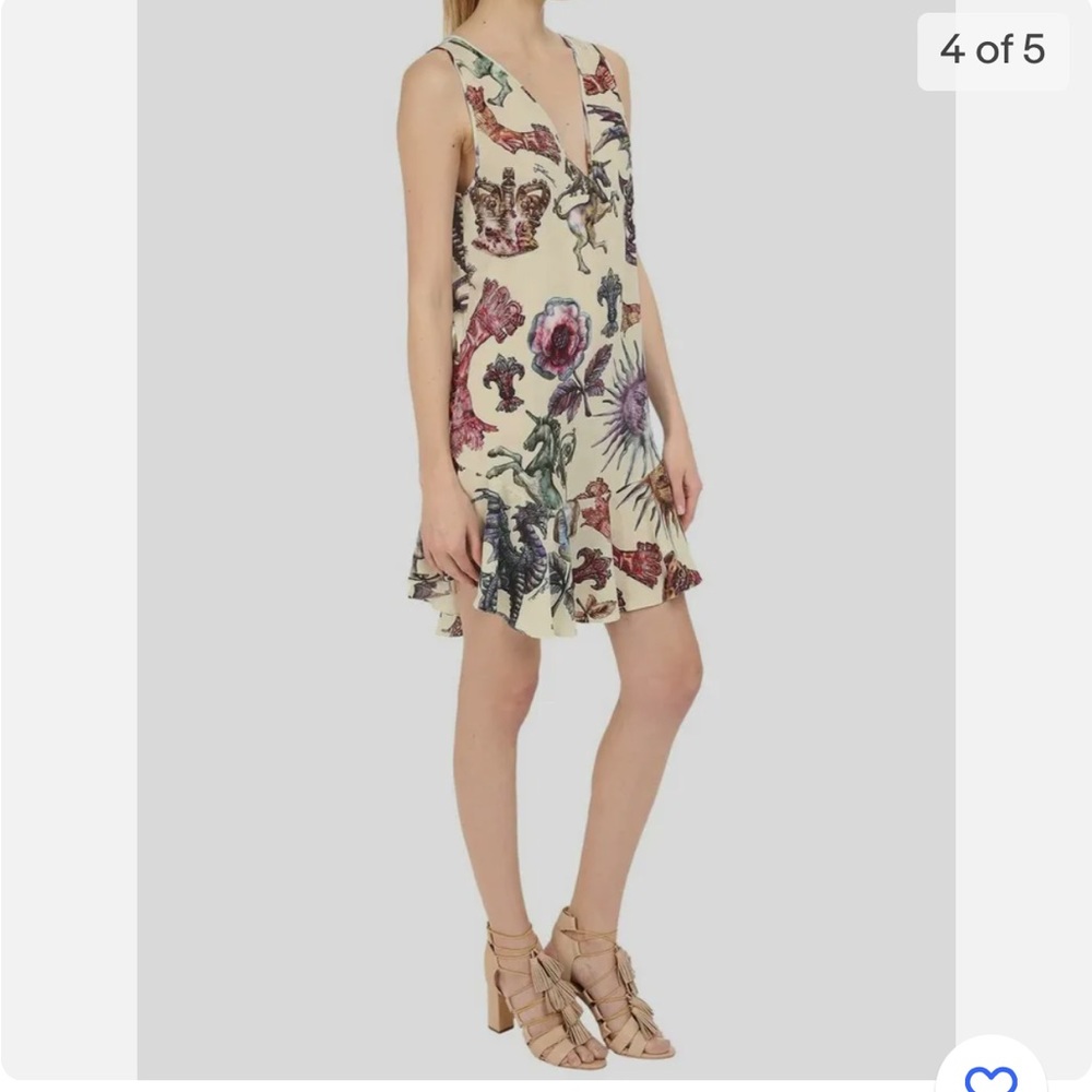 NWOT Just Cavalli Printed Flutter dress